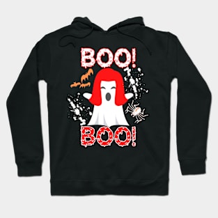 Boo! Halloween Attire, Ghosts and Ghouls, Bats & Spiders Hoodie